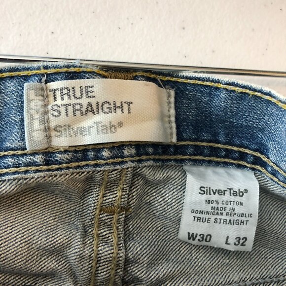 Levis Mens Jeans SilverTab True Straight Button Fly 30x32 Actual 29x30 - Picture 6 of 6